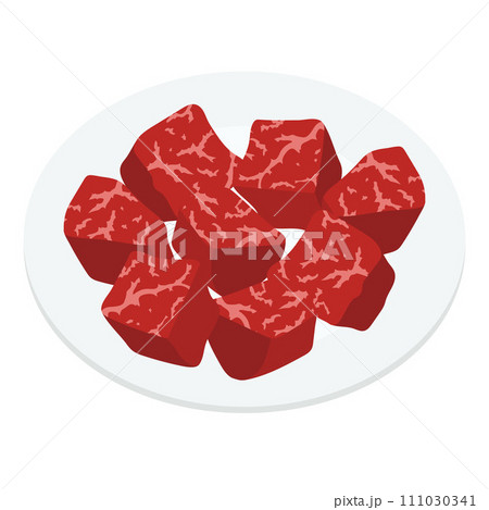 煮込み用牛肉のイラスト 111030341