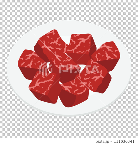 煮込み用牛肉のイラスト 111030341