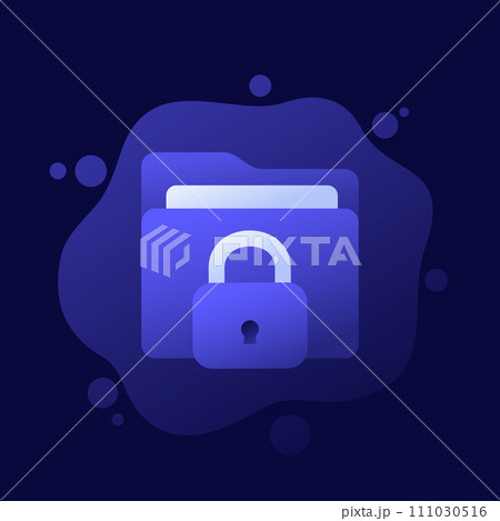 locked folder icon, vector design 111030516