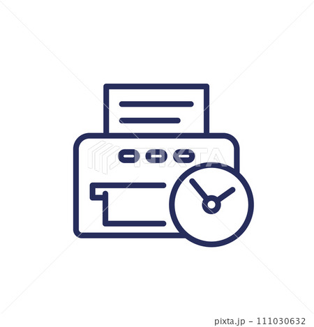 printing time line icon on white 111030632