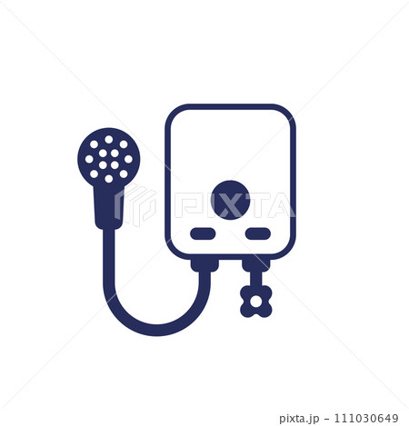 water heater icon, electric boiler for shower 111030649