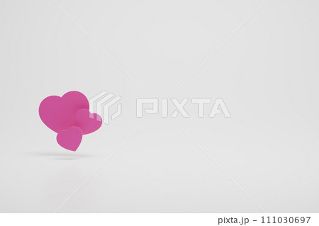 Various heart shapes to convey love with your heart for a happy Valentine's Day. 111030697