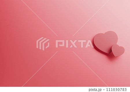 Various heart shapes to convey love with your heart for a happy Valentine's Day. 111030783