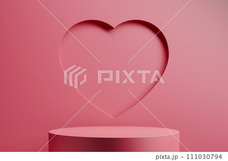 Various heart shapes to convey love with your heart for a happy Valentine's Day. 111030794