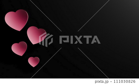 Various heart shapes to convey love with your heart for a happy Valentine's Day. 111030826