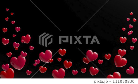 Various heart shapes to convey love with your heart for a happy Valentine's Day. 111030830