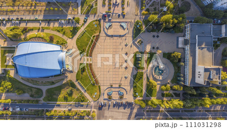 A view of the beautiful city from above A view of the beautiful city from above 111031298