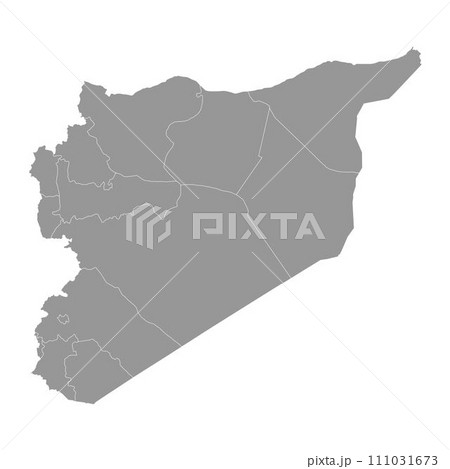 Syria map with administrative divisions. Vector illustration. 111031673