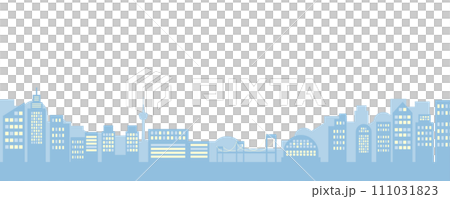 Landscape of urban buildings. Vector illustration of buildings, towers, bridges, etc. Landscape of urban buildings. Vector illustration of buildings, towers, bridges, etc. 111031823