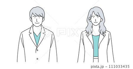 白衣を着た医師の人物イラスト 白衣を着た医師の人物イラスト 111033435