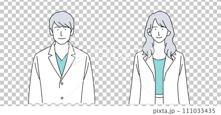 白衣を着た医師の人物イラスト 白衣を着た医師の人物イラスト 111033435