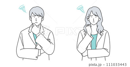 白衣を着た医師の人物イラスト 白衣を着た医師の人物イラスト 111033443