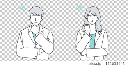 白衣を着た医師の人物イラスト 白衣を着た医師の人物イラスト 111033443