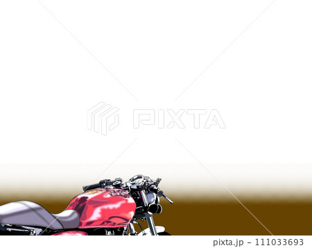 赤いバイクとキラキラした背景 赤いバイクとキラキラした背景 111033693