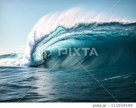 チューブになる前の波 111034589
