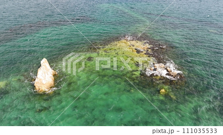 消滅する島【ホボロ島】ドローン空撮_No23 消滅する島【ホボロ島】ドローン空撮_No23 111035533