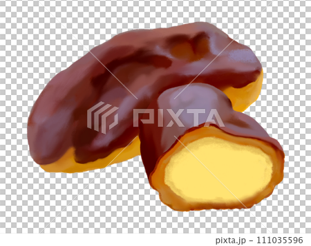 Eclair (1 piece and cross section) 111035596
