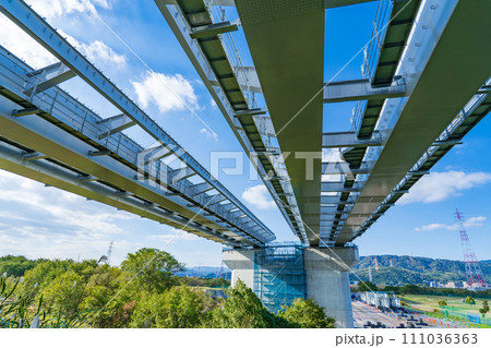 大阪府枚方市 新名神淀川橋梁工事 大阪府枚方市 新名神淀川橋梁工事 111036363