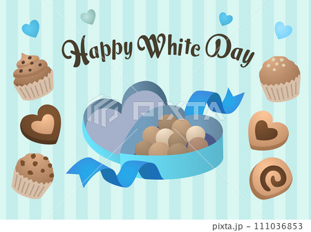 ハートのプレゼントボックス 111036853