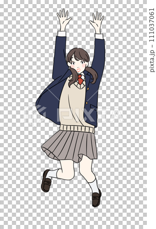 高中女生跳躍 111037061