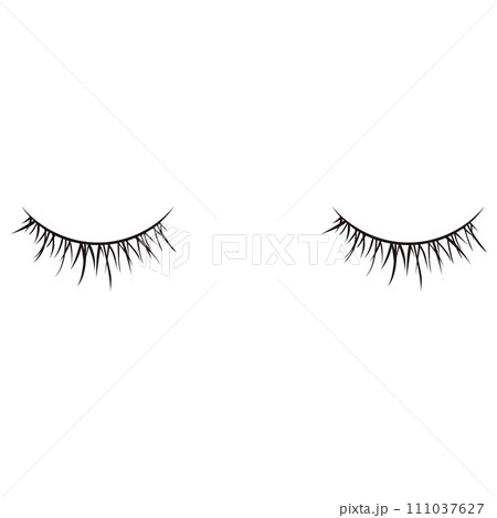 睫毛 エクステンション つけまつげのベクターイラスト 睫毛 エクステンション つけまつげのベクターイラスト 111037627