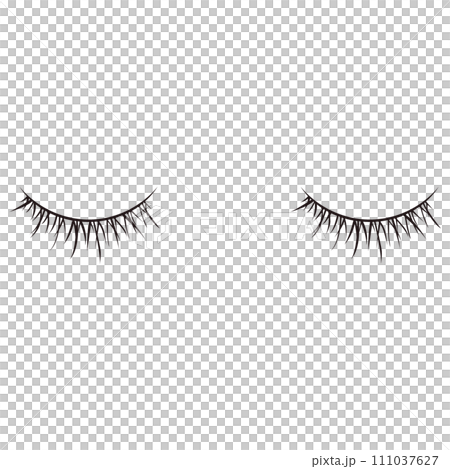 睫毛 エクステンション つけまつげのベクターイラスト 睫毛 エクステンション つけまつげのベクターイラスト 111037627
