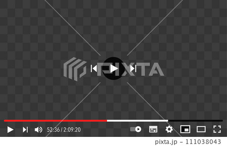 video multimedia player mockup template design for web 111038043