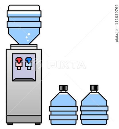 美味しい水やお湯が飲める便利なウォーターサーバーのイラスト 111039766