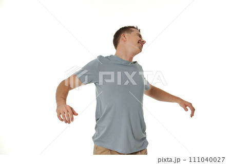 handsome young smiling man on white background 111040027