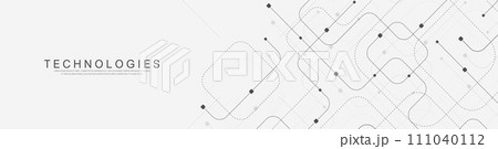 Abstract background with technology circuit board texture. Modern electronic motherboard texture. Engineering and communication concept for header, web banner, website, presentation. 111040112