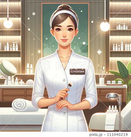 白衣を着た女性、エステティシャン 111040219