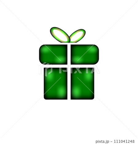 Gift icon on white. 111041248