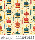 simple seamless birthday themed pattern  Genearative AI 111041985