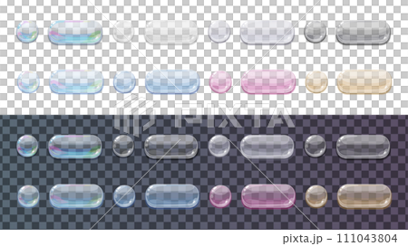 Transparent cute game UI icon material set Transparent cute game UI icon material set 111043804