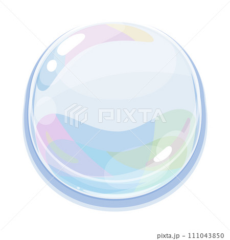 シャボン玉のような透明なかわいいボタン素材 111043850