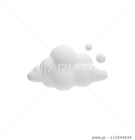 Plasticine cloud with round dots 3D style, vector illustration Plasticine cloud with round dots 3D style, vector illustration 111044634