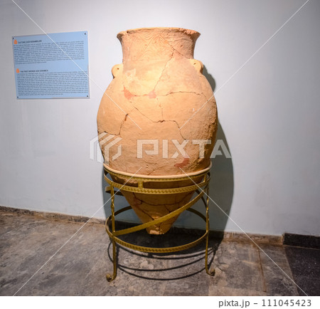Ancient pottery, vessels and amphorae in Antalya Museum of Antiquities. Ancient pottery, vessels and amphorae in Antalya Museum of Antiquities. 111045423