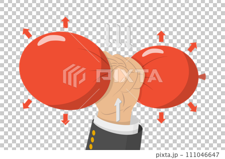 3D Isometric Flat  Conceptual Illustration of Pascal Principle 111046647