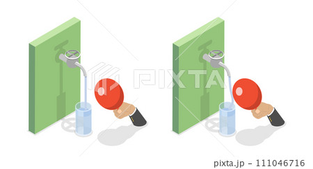 3D Isometric Flat Conceptual Illustration of Static Attraction 3D Isometric Flat Conceptual Illustration of Static Attraction 111046716