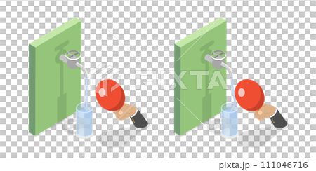 3D Isometric Flat Conceptual Illustration of Static Attraction 3D Isometric Flat Conceptual Illustration of Static Attraction 111046716