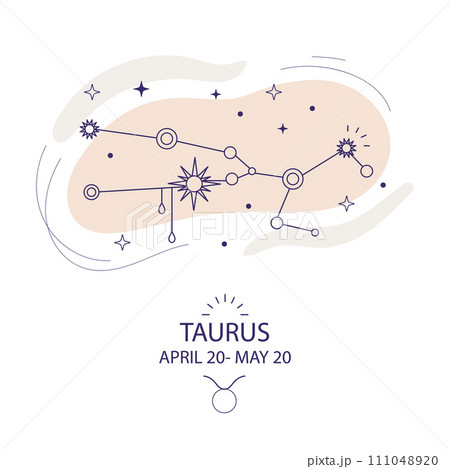 Star constellation zodiac Taurus vector art Star constellation zodiac Taurus vector art 111048920