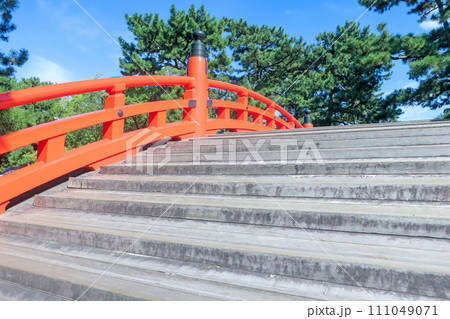 大阪・住吉大社のシンボル!反橋(太鼓橋) 大阪・住吉大社のシンボル!反橋(太鼓橋) 111049071
