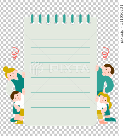 情報の共有を失敗する家族のイメージイラスト 111050231