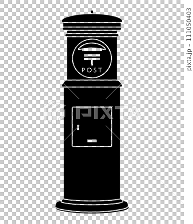 Silhouette of an old-fashioned Japanese postbox Silhouette of an old-fashioned Japanese postbox 111050403