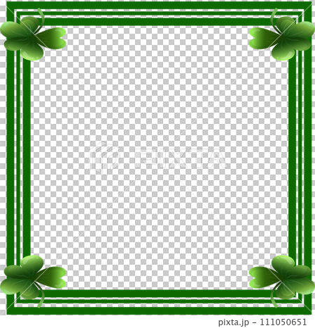 St. Patrick's Day frame, green clover leaf St. Patrick's Day frame, green clover leaf 111050651