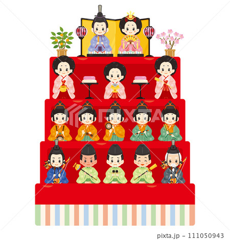 雛祭り 雛人形の四段飾りセット 雛祭り 雛人形の四段飾りセット 111050943