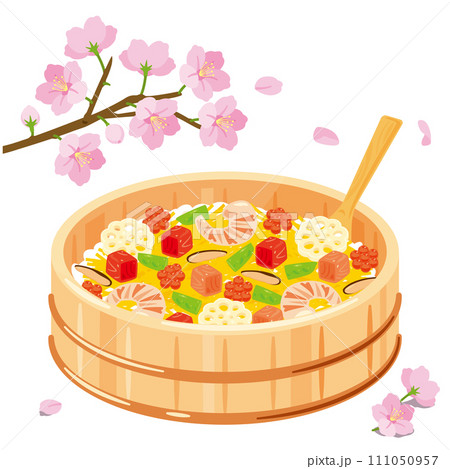ちらし寿司と桜 111050957