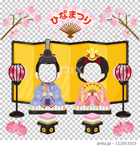 Doll's Festival Hina Dolls Hina and Dairi-sama Face Panel Illustration 111051015