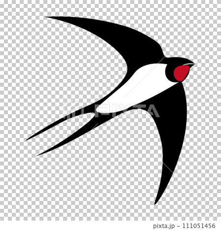 飛ぶツバメのイラスト 111051456