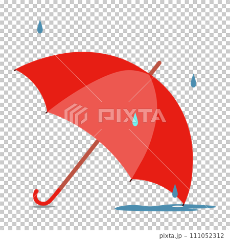 red umbrella in the rain 111052312